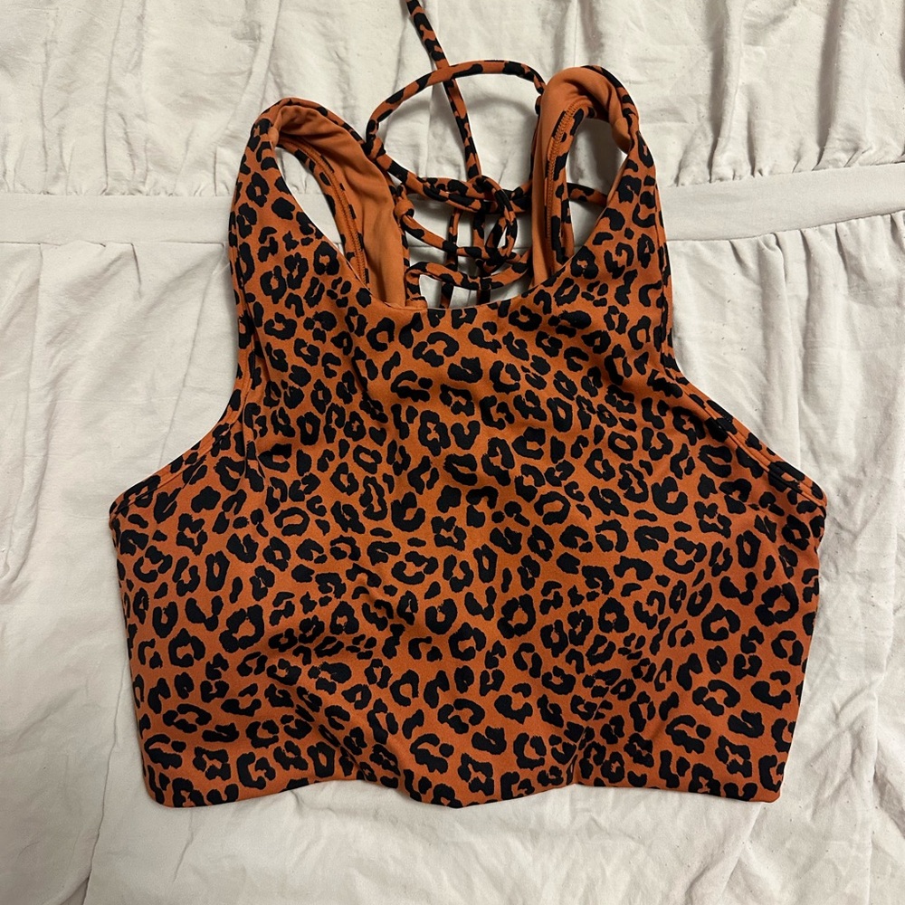 Buffbunny Collection Surf Side Bikini Top - BROWN LEOPARD PRINT